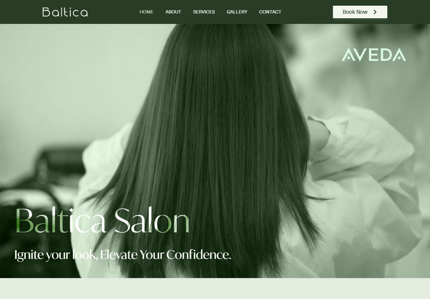 Baltica Salon — website screenshot