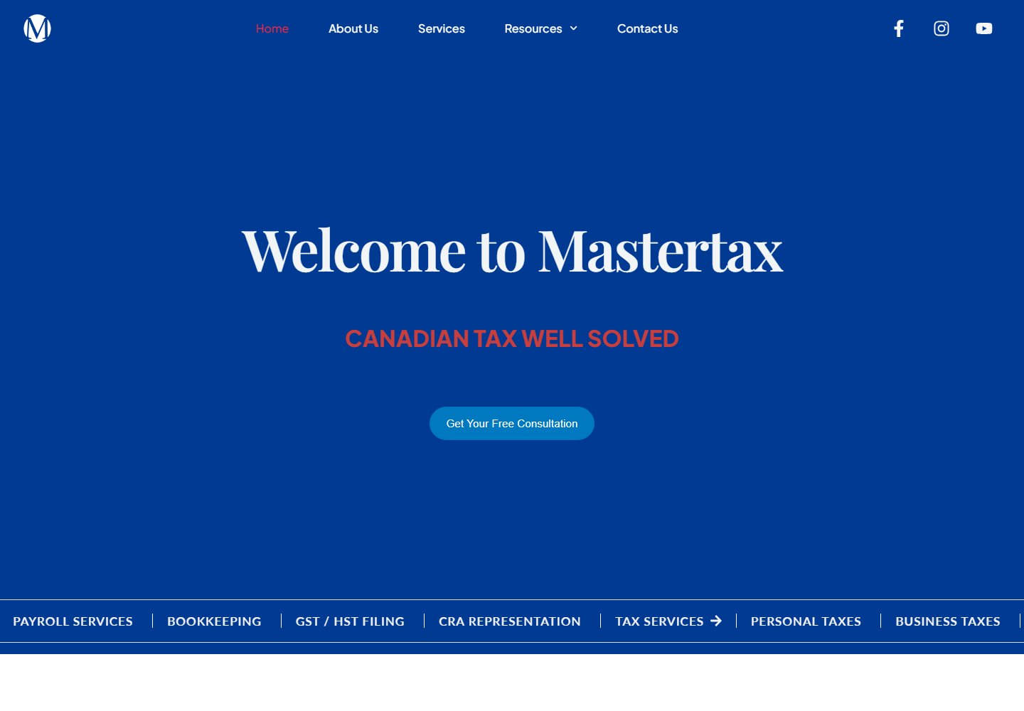 MasterTax — website screenshot